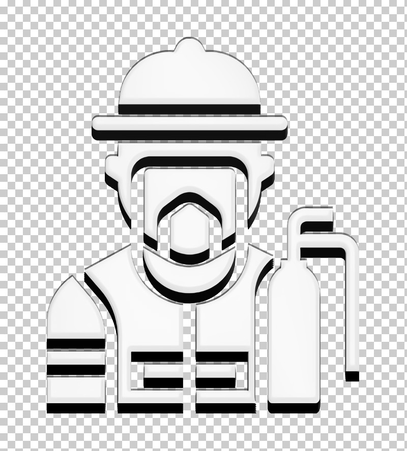 Jobs And Occupations Icon Fireman Icon PNG, Clipart, Blackandwhite, Emblem, Fireman Icon, Headgear, Jobs And Occupations Icon Free PNG Download