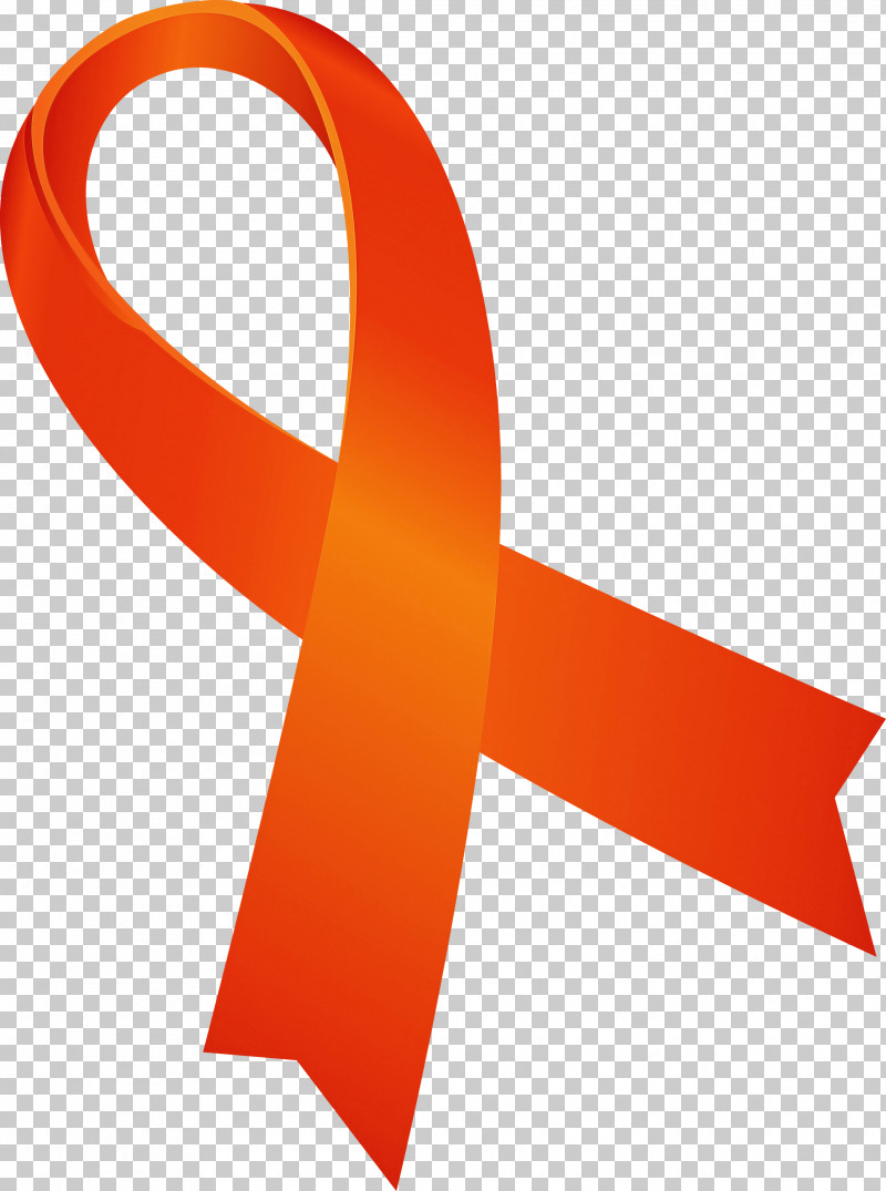 World Aids Day PNG, Clipart, Line, Logo, Material Property, Orange, Ribbon Free PNG Download