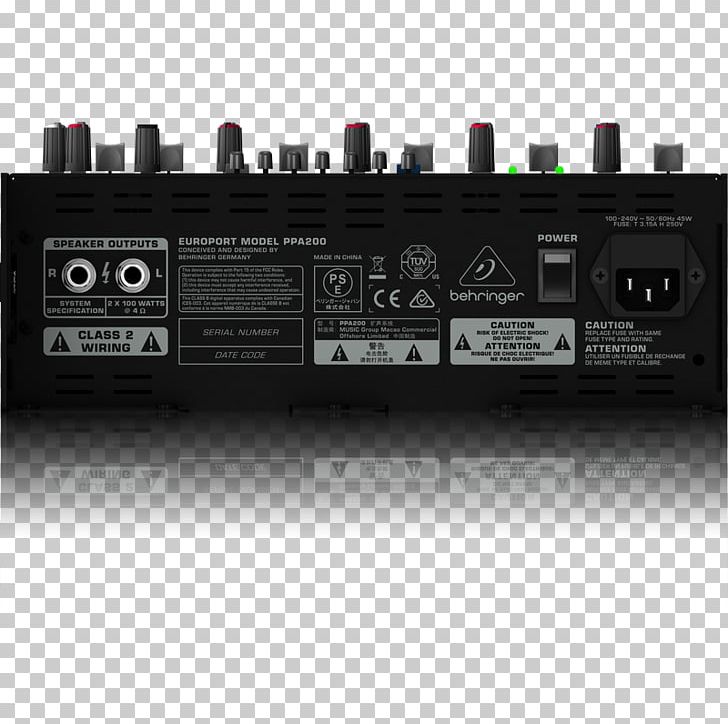 Microphone Public Address Systems BEHRINGER Europort PPA2000BT Sound PNG, Clipart, Audio Power Amplifier, Audio Receiver, Behringer, Electronic Component, Electronic Instrument Free PNG Download