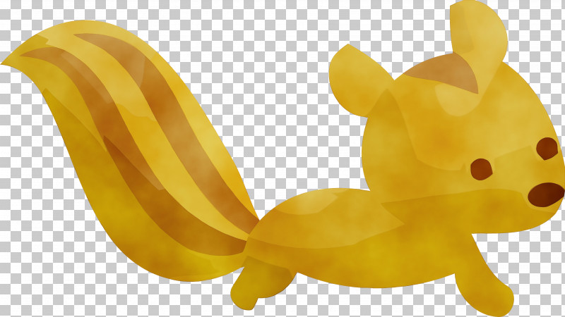 Yellow Animal Figure Banana Plant Vegetarian Food PNG, Clipart, Animal Figure, Banana, Paint, Plant, Squirrel Free PNG Download