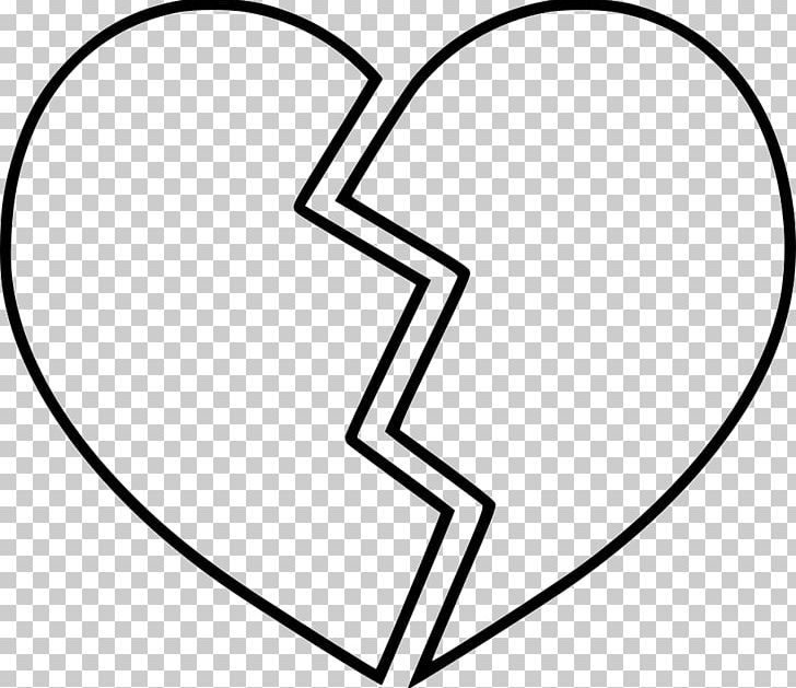 broken heart clip art black and white