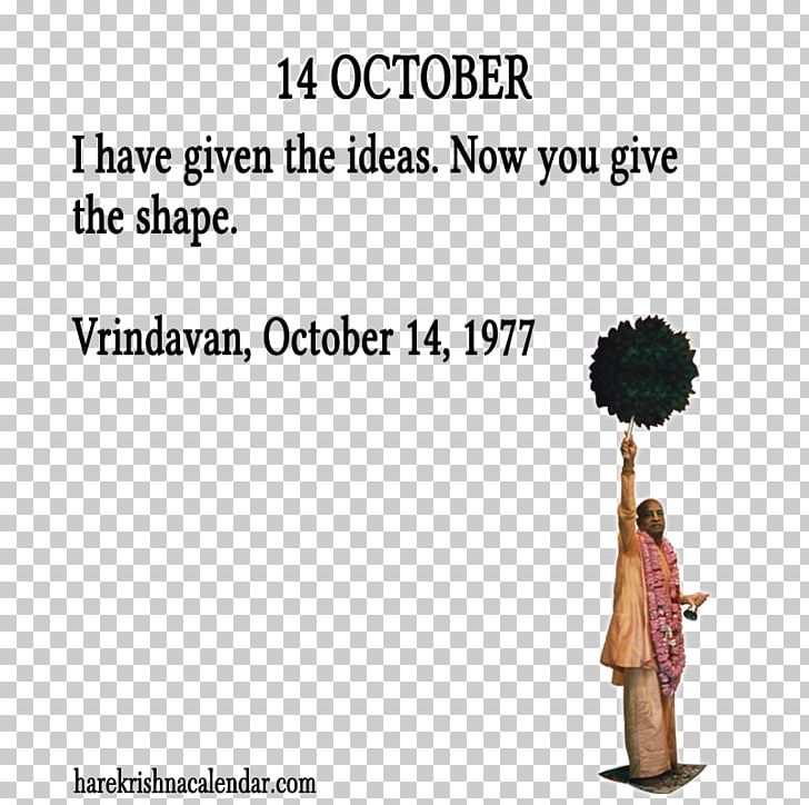 October Quotation Krishna Month Vrindavan PNG, Clipart, Brand, Calendar, C Bhaktivedanta Swami Prabhupada, Happiness, Human Behavior Free PNG Download