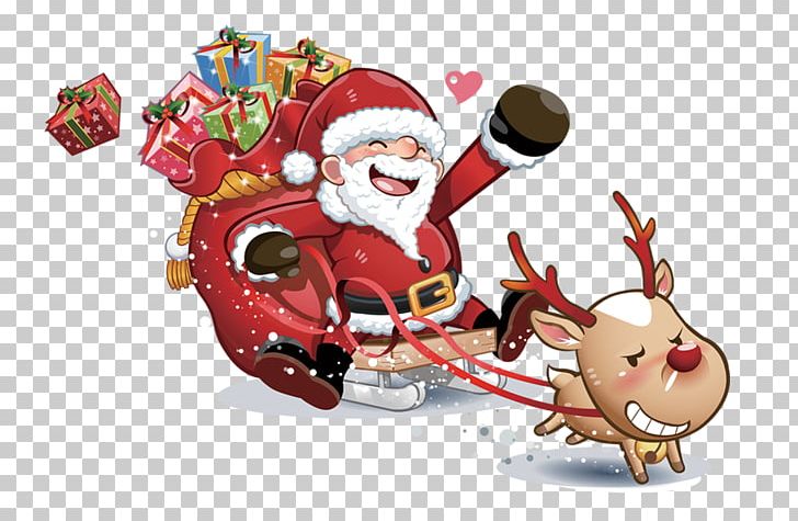 Santa Claus Christmas Tree Wall Decal Sticker PNG, Clipart, Boy Cartoon, Cartoon, Cartoon Couple, Cartoon Eyes, Christmas Free PNG Download