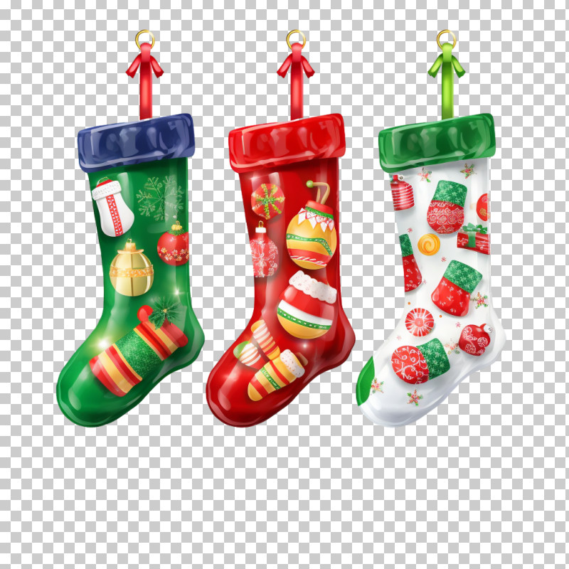 Christmas Stockings - Christmas Stockings With Ornaments PNG