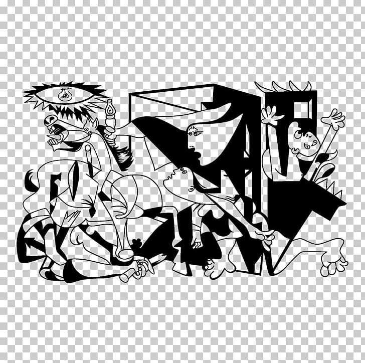 Guernica Painting Art Phonograph Record Canvas Print PNG, Clipart, 20thcentury Art, Black, Black And White, Canvas, Cartoon Free PNG Download
