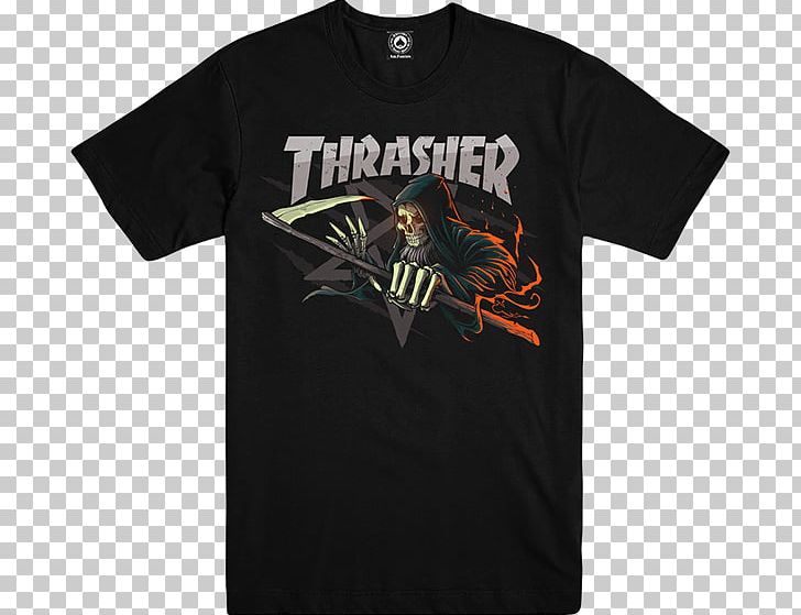 Thrasher T-shirt Skateboarding Magazine PNG, Clipart, Active Shirt, Black, Bluza, Brand, Clothing Free PNG Download