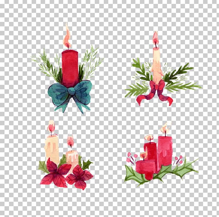 Watercolor Painting Christmas PNG, Clipart, Adobe Illustrator, Bow, Christmas Decoration, Christmas Ornament, Cut Flowers Free PNG Download