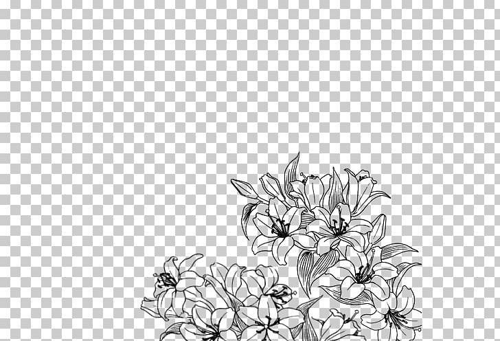 Flower Floral Design PNG, Clipart, Art, Artwork, Black, Black And White, Branch Free PNG Download