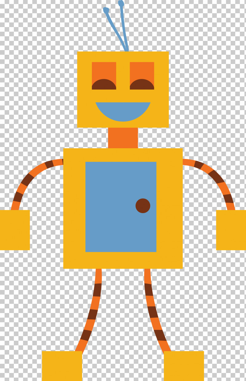 Yellow Line Smile Robot PNG, Clipart, Line, Robot, Smile, Yellow Free PNG Download