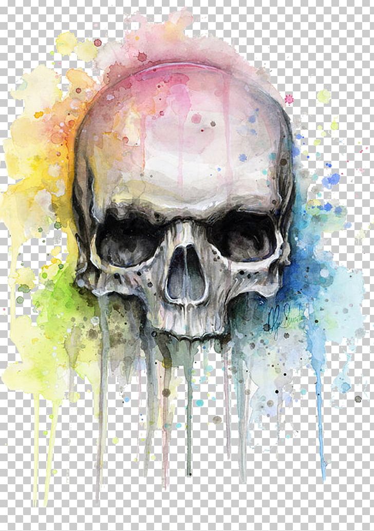 Watercolor Painting Skull Artist PNG, Clipart,  Free PNG Download