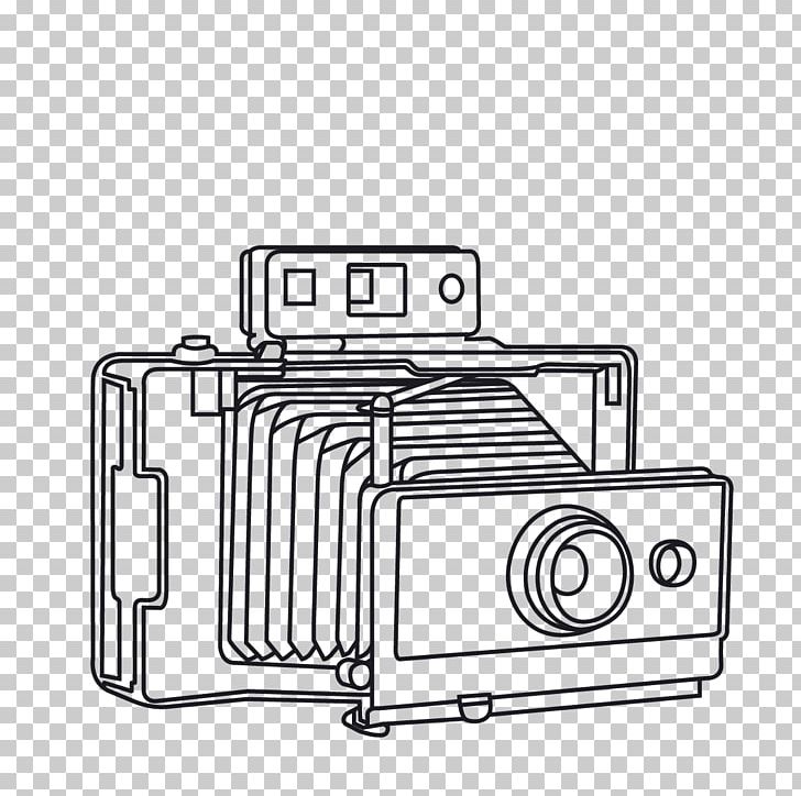 Polaroid SX-70 Instant Camera Fujifilm Land Camera PNG, Clipart, Angle, Black And White, Camera, Computer Hardware, Film Free PNG Download