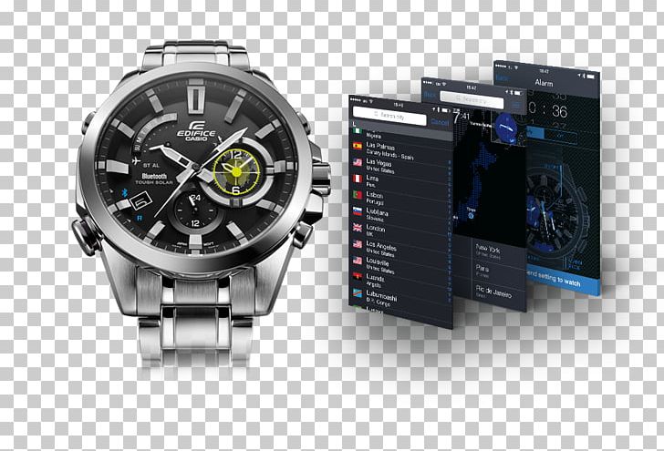 Casio EDIFICE TIME TRAVELLER EQB-501 Watch Clock Tough Solar PNG, Clipart, Bluetooth, Brand, Casio, Casio Edifice, Clock Free PNG Download