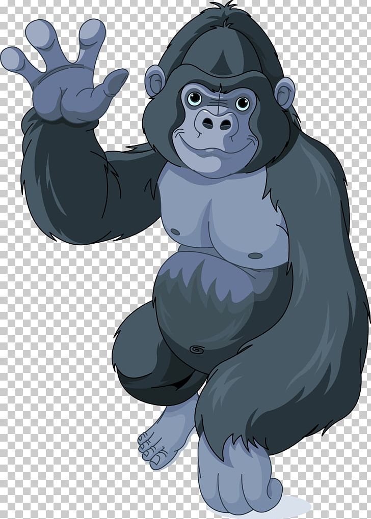 Gorilla Cartoon PNG, Clipart, Animals, Cartoon, Chimpanzee, Cuteness, Drawing Free PNG Download