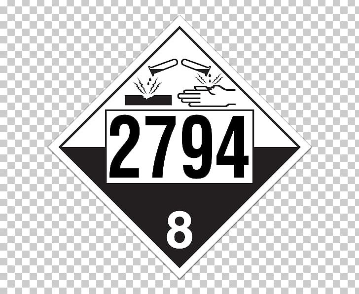 UN Number HAZMAT Class 8 Corrosive Substances Dangerous Goods Placard PNG, Clipart, Adhesive, Angle, Area, Brand, Combustibility And Flammability Free PNG Download