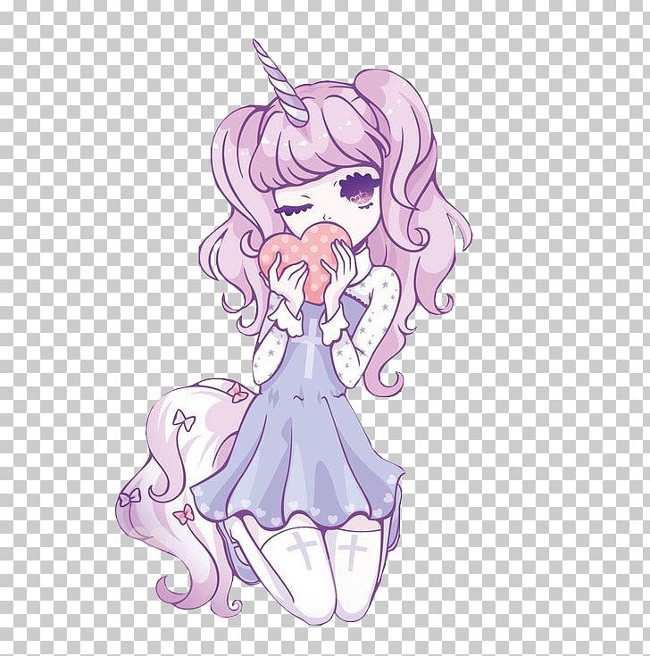 Young Woman With Unicorn Art Kawaii Drawing PNG, Clipart, Art, Art Museum, Cartoon, Child, Costume Design Free PNG Download