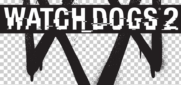 Watch Dogs 2 PlayStation 4 Video Game PNG, Clipart, Banner, Black And White, Brand, Game, Logo Free PNG Download