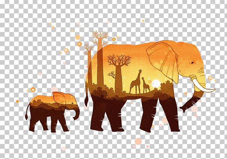 African Elephant Indian Elephant Silhouette PNG, Clipart, Animal, Animals, Baby Elephant, Beautiful, Cattle Like Mammal Free PNG Download