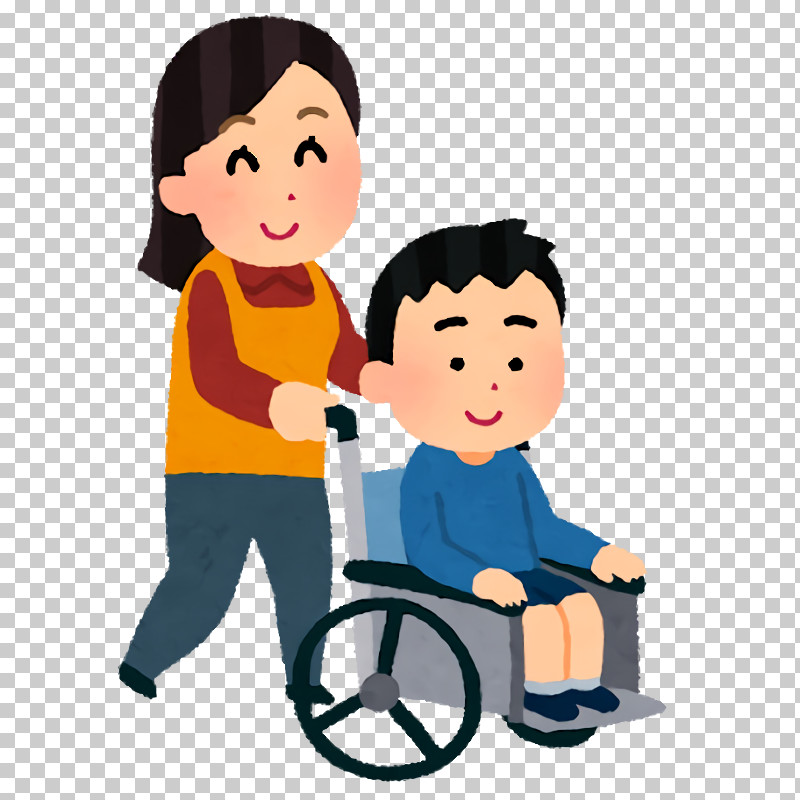 Cartoon Wheelchair Vehicle Child Sharing PNG, Clipart, Cartoon, Child, Riding Toy, Sharing, Vehicle Free PNG Download