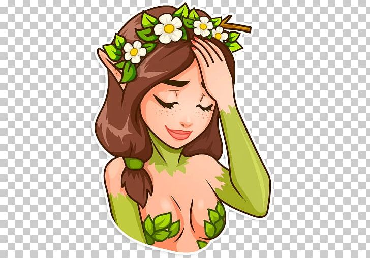 Telegram Nymph Sticker Hermes Greek Mythology PNG, Clipart, Black Hair, Face, Fictional Character, Flower, Flower Arranging Free PNG Download