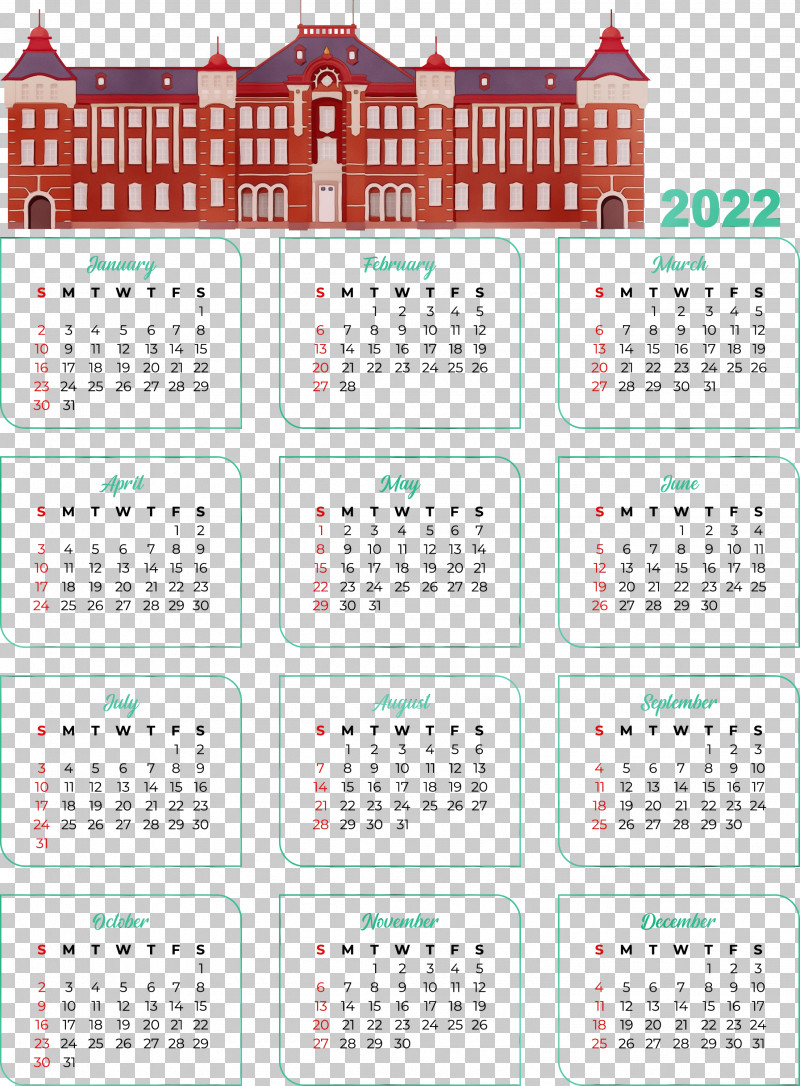 Calendar System Vector Royalty-free 2022 PNG, Clipart, Calendar System, Paint, Royaltyfree, Vector, Watercolor Free PNG Download