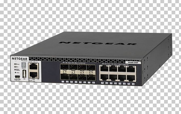 NETGEAR ProSAFE M4300-8X8F Switch Network Switch 10 Gigabit Ethernet Stackable Switch PNG, Clipart, 10 Gigabit Ethernet, Computer Network, Electronic, Electronic Device, Electronics Free PNG Download
