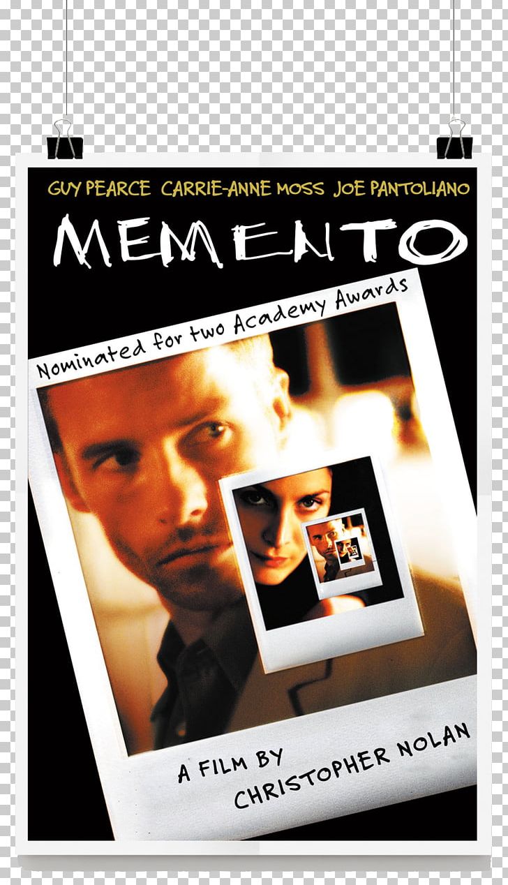 Christopher Nolan Memento Mori The Prestige Guy Pearce PNG, Clipart, Advertising, Brand, Christopher Nolan, Cinema, Display Advertising Free PNG Download