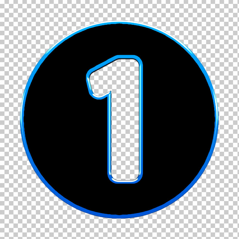 blue number one clipart