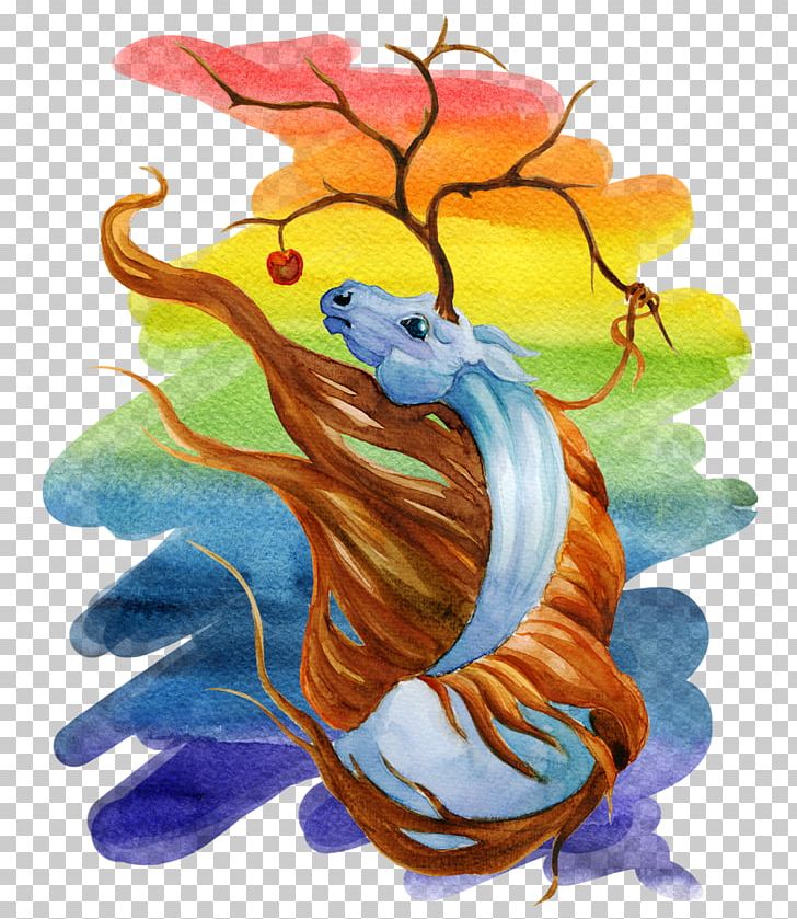 Watercolor Painting Rainbow Illustration PNG, Clipart, Blue, Branches, Brown, Brown Feathers, Color Free PNG Download
