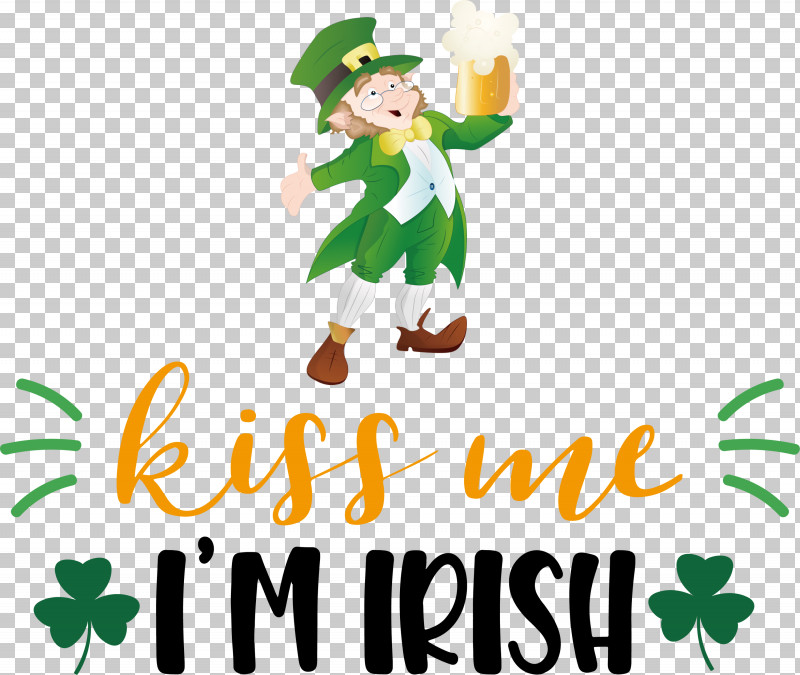 Kiss Me Irish Patricks Day PNG, Clipart, Behavior, Cartoon, Character, Christmas Day, Happiness Free PNG Download