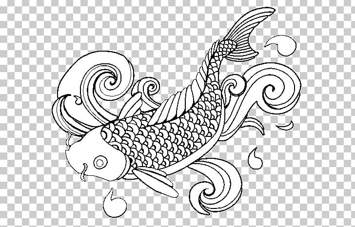 Koi Beautiful Life: Coloring Book Drawing PNG, Clipart, Adult, Art, Arts, Artwork, Black And White Free PNG Download