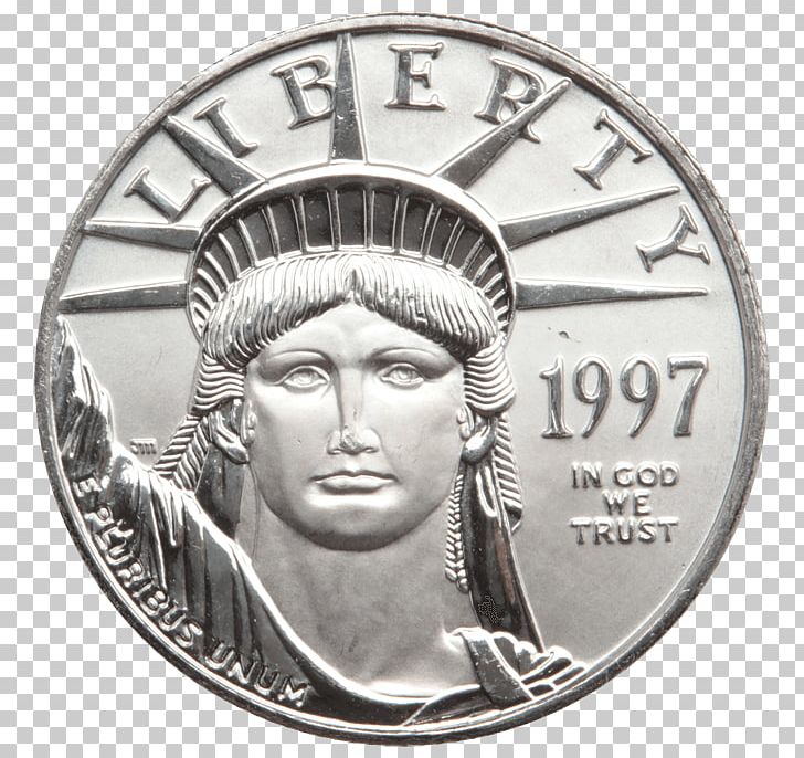 Coin American Platinum Eagle APMEX Ounce PNG, Clipart, 2001, American Platinum Eagle, Apmex, Black And White, Coin Free PNG Download