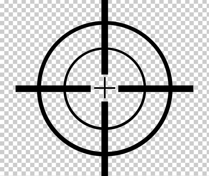 Reticle Telescopic Sight PNG Clipart Angle Area Black And White Circle Download Free PNG