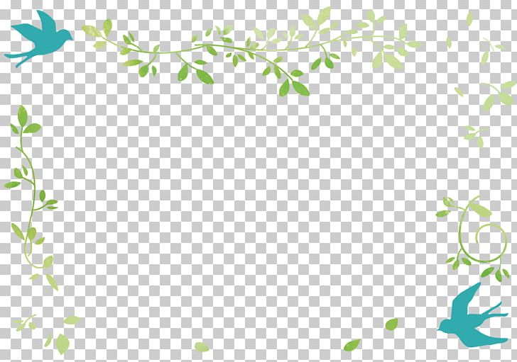 Blue Bird And Leaf Frame. PNG, Clipart, Area, Book, Branch, Flora, Floral Design Free PNG Download