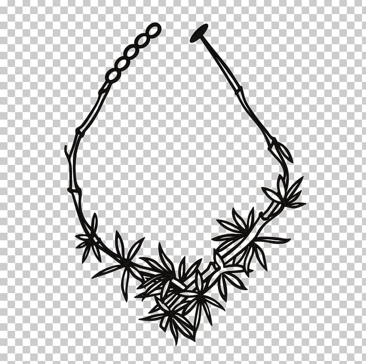 Necklace Earring Jewellery Choker Chain PNG, Clipart, Black And White, Body Jewelry, Bracelet, Branch, Chain Free PNG Download