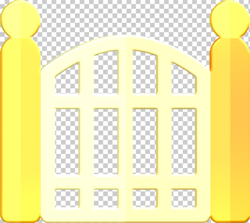 Gate Icon City Elements Icon PNG, Clipart, City Elements Icon, Gate Icon, Meter, Symbol, Yellow Free PNG Download