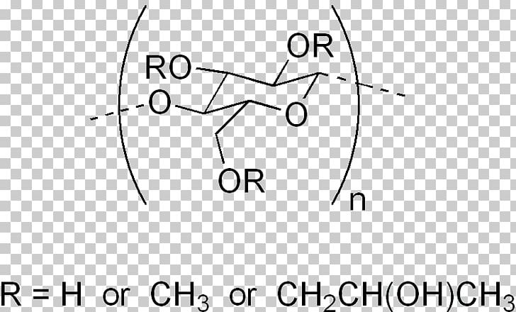 Carboxymethyl Cellulose Hypromellose Hydroxypropyl Cellulose PNG, Clipart, Angle, Area, Auto Part, Black, Black And White Free PNG Download