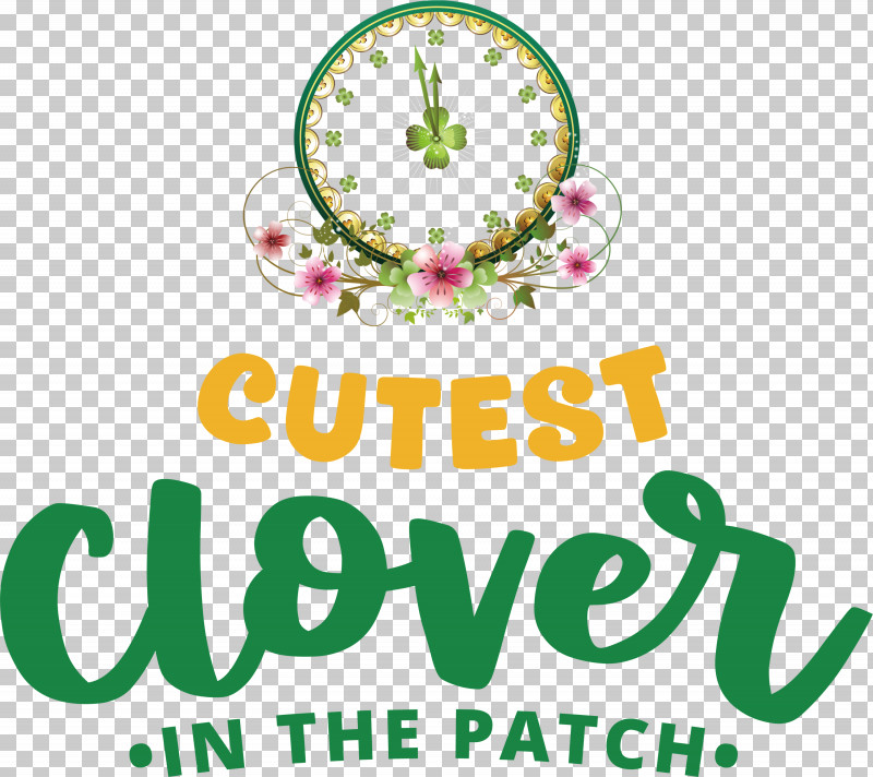 Cutest Clover Saint Patrick Patricks Day PNG, Clipart, Behavior, Flower, Green, Line, Logo Free PNG Download