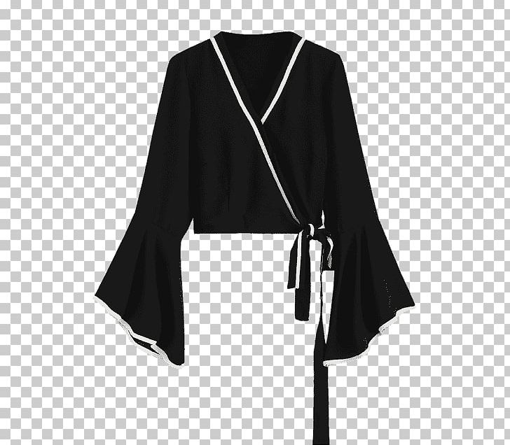 Robe Blouse Sleeve Shirt Top PNG, Clipart, Black, Black M, Blouse, Button, Casual Wear Free PNG Download