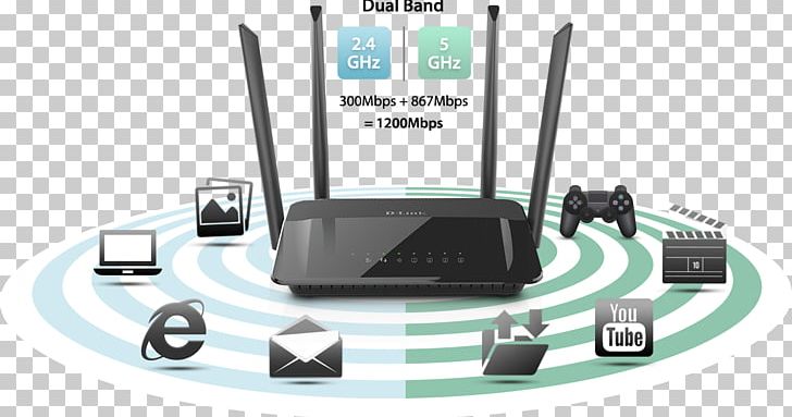 Wireless Router IEEE 802.11ac Wi-Fi D-Link PNG, Clipart, Communication, Dlink, Electronics, Electronics Accessory, Ieee 80211ac Free PNG Download