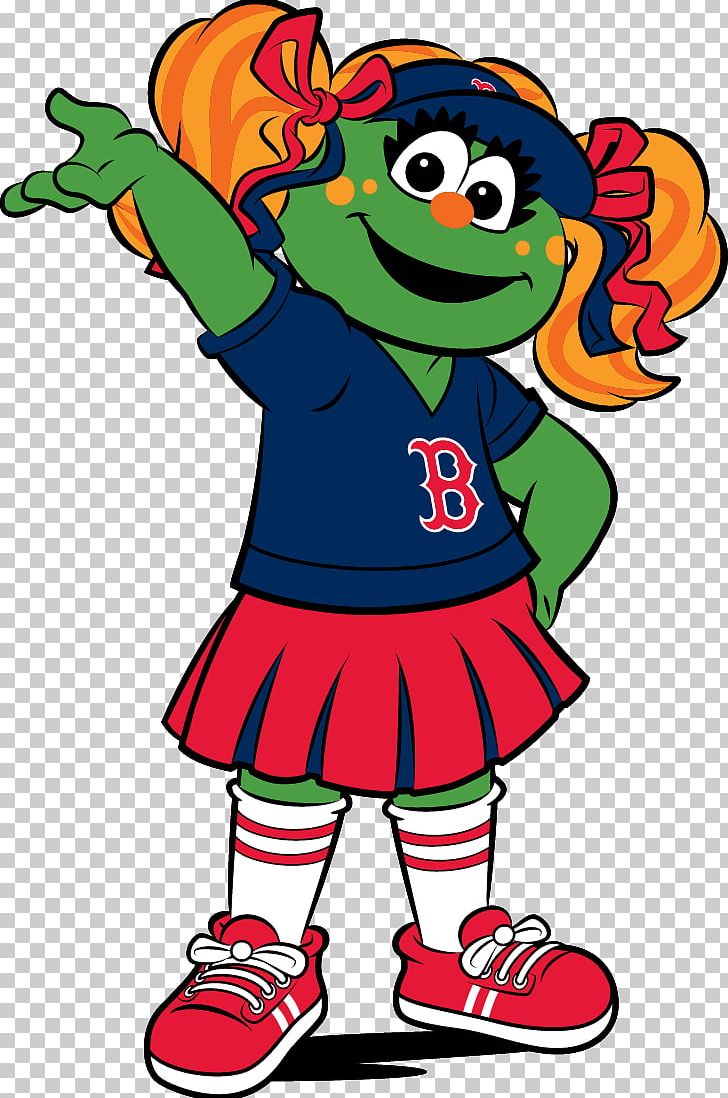 Wally the Green Monster, grunge art, mascot, Boston Red Sox
