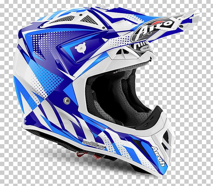 Motorcycle Helmets AIROH Blue Motocross PNG, Clipart, Blue, Electric Blue, Integraalhelm, Lacrosse Helmet, Lacrosse Protective Gear Free PNG Download