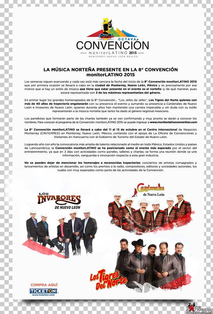 Norteño Los Invasores De Nuevo León Music Cardenales De Nuevo León Y Que Más Da PNG, Clipart, Advertising, Brochure, Hispanic, Monterrey, Music Free PNG Download