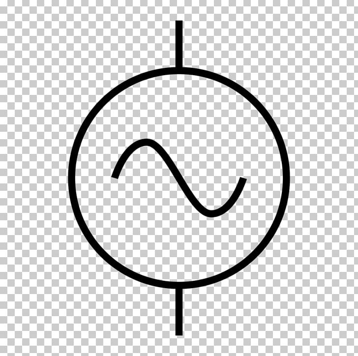 Electronic Symbol Alternating Current Voltage Source Power Converters Electric Power PNG, Clipart, Area, Black, Black And White, Circle, Circuit Diagram Free PNG Download