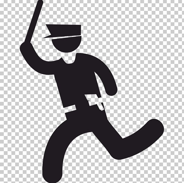 Police Officer Running PNG, Clipart, Black And White, Copyright, Encapsulated Postscript, Hand, Logo Free PNG Download
