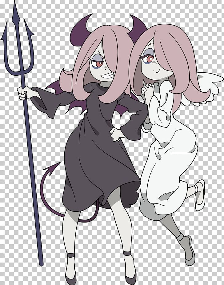 Sucy Manbavaran Illustration Little Witch Academia PNG, Clipart, Angel And Devil, Anime, Art, Cartoon, Fictional Character Free PNG Download