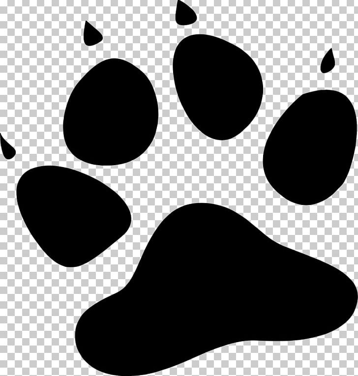 tiger paw black and white clipart