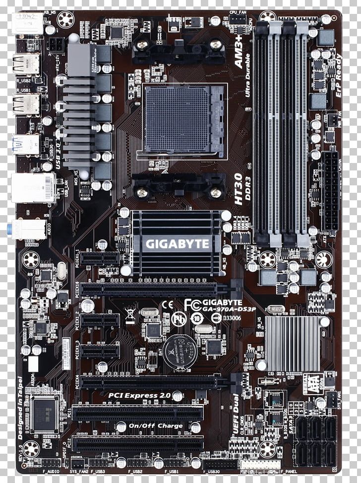 GIGABYTE GA-970A-DS3P Socket AM3+ Gigabyte Technology Motherboard PNG, Clipart, Amd, Amd 900 Chipset Series, Amd Crossfirex, Computer Hardware, Electronic Device Free PNG Download