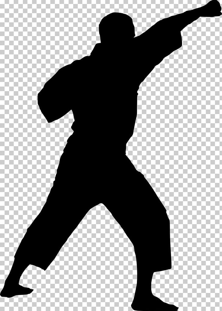 Silhouette Karate PNG, Clipart, Arm, Black And White, Hand, Human Behavior, Joint Free PNG Download