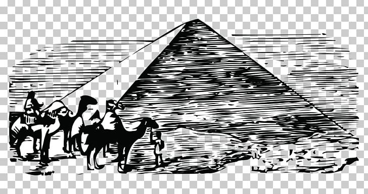 egyptian pyramid clipart black and white
