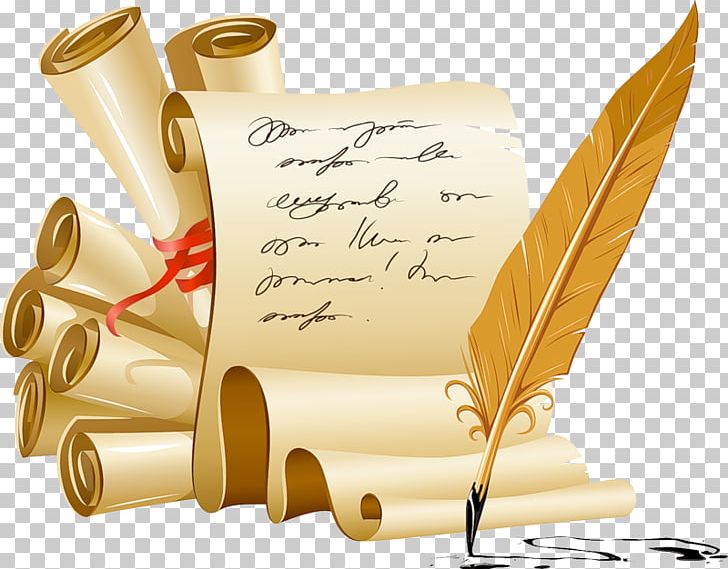 quill and parchment clipart
